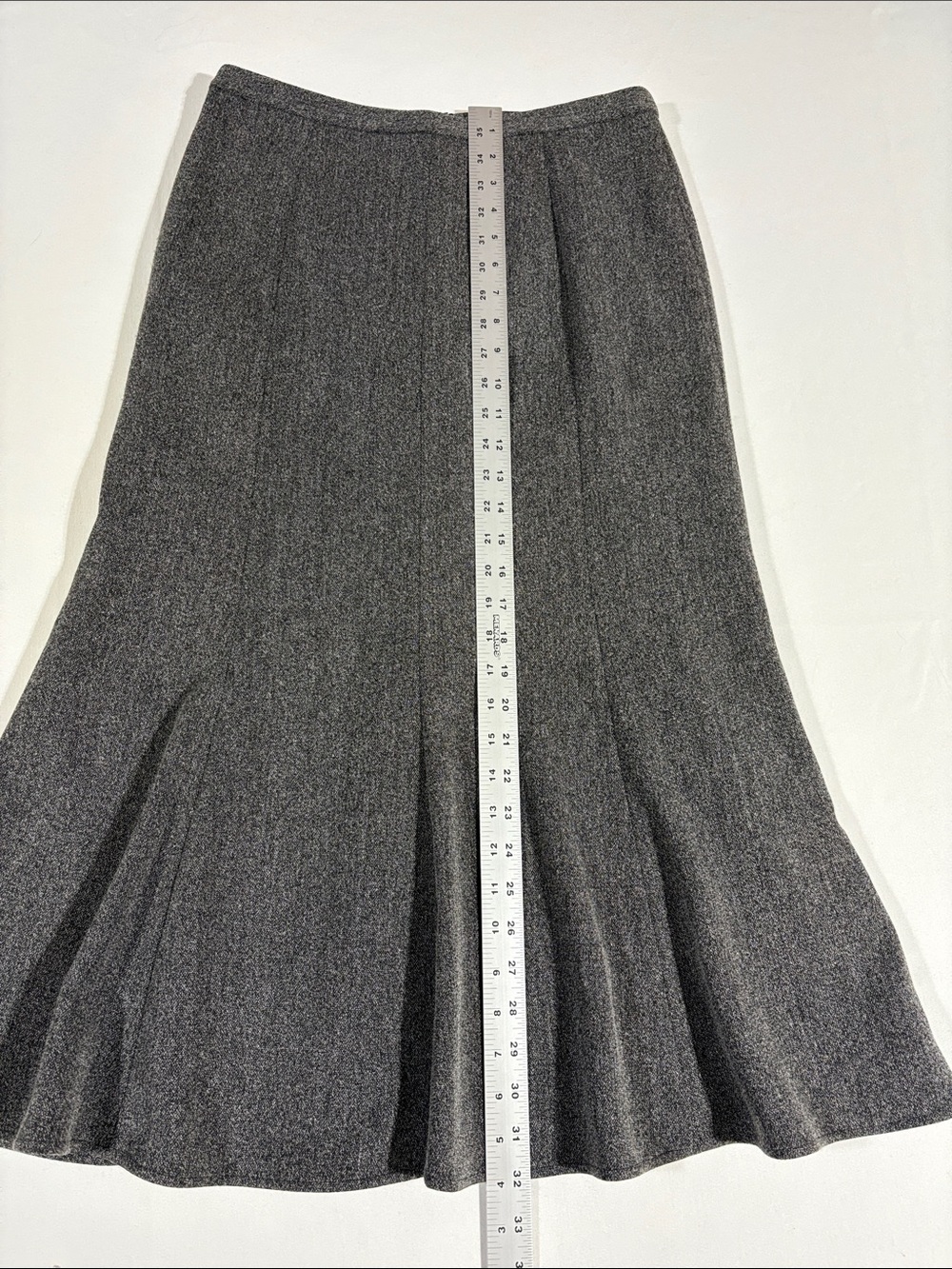 Jones Wear Gray A-Line Flared Midi Skirt - Picture 11 of 14